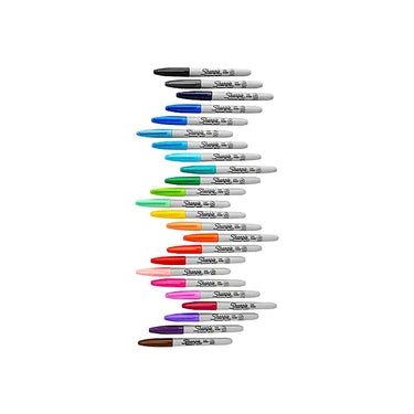 Sharpie Permanent Markers, Fine Tip, Assorted, 24/Pack (75846)